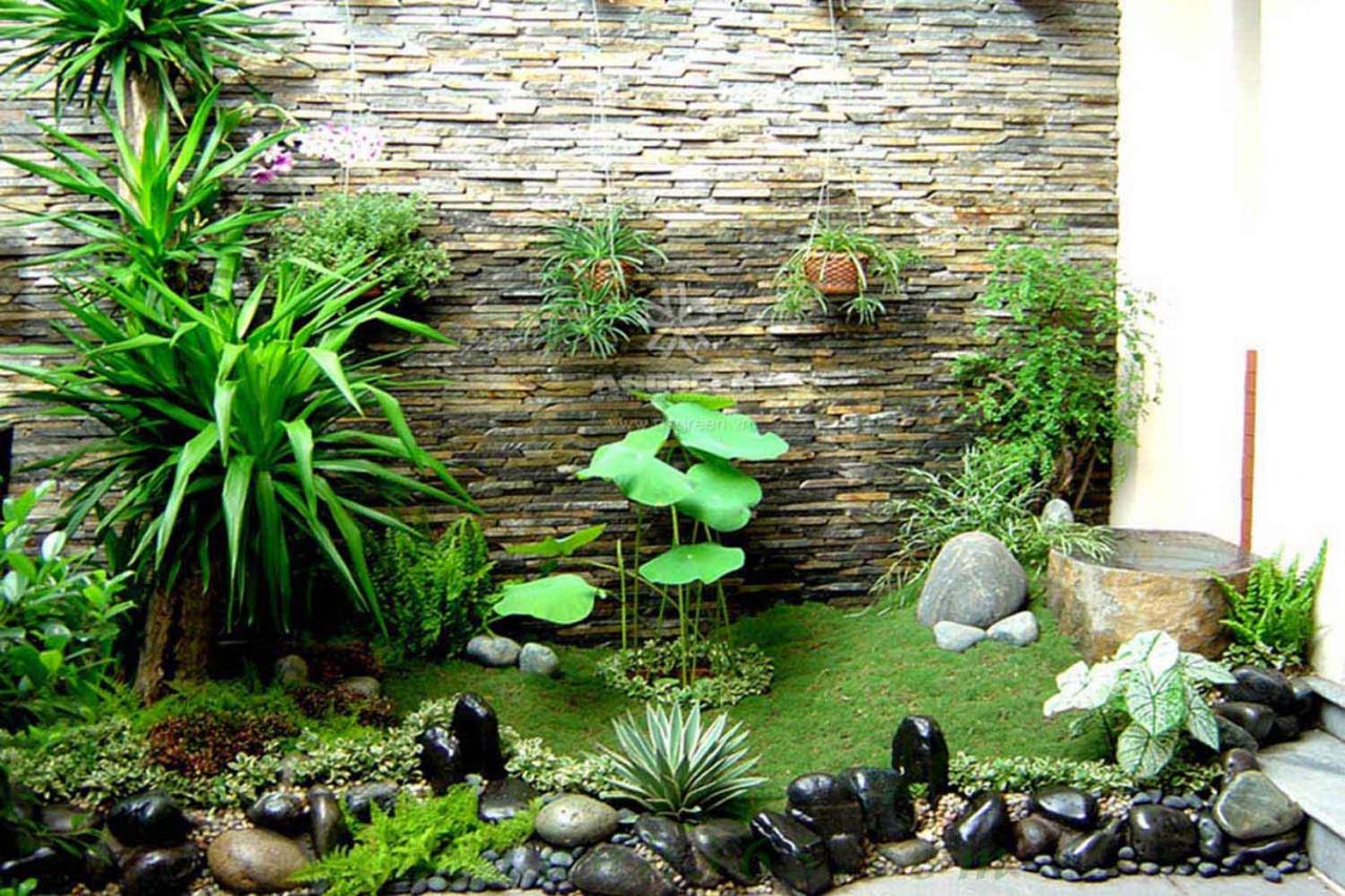 kinh nghiem tu lam tieu canh san vuon nha pho